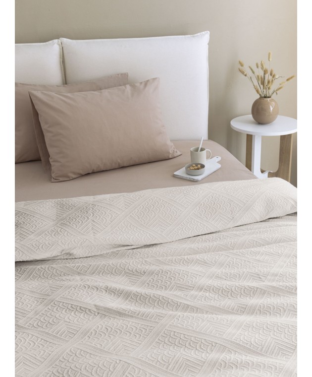 Κουβέρτα 250x260 CARLA IVORY Κουβέρτες Πικέ Υπέρδιπλες