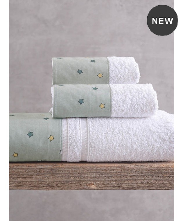 Σετ πετσέτες 3 τεμ. σε κουτί BLAZE GREEN, RYTHMOS HOME Σετ πετσέτες Mπάνιου