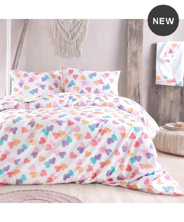 Σετ σεντόνια king size (270X290) ZOEY WHITE, RYTHMOS HOME Σεντόνια King Size