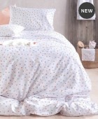 Σετ παπλωματοθήκη μονή (160Χ250) TINY HEART WHITE, RYTHMOS HOME Παιδικές Παπλωματοθήκες
