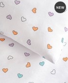 Σετ σεντόνια Υ/Δ (230Χ270) TINY HEART WHITE, RYTHMOS HOME Σεντόνια Υπέρδιπλα