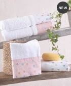 Σετ πετσέτες μπάνιου 3 τεμ. σε σακούλα TINY HEART SALMON, RYTHMOS HOME Σετ πετσέτες Mπάνιου