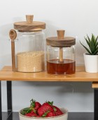 ESTIA ΔΟΧΕΙΟ ΑΠΟΘΗΚΕΥΣΗΣ ALLURE ΓΥΑΛΙΝΟ 850ml 9.7x12x17cm ΜΕ ΚΟΥΤΑΛΙ 