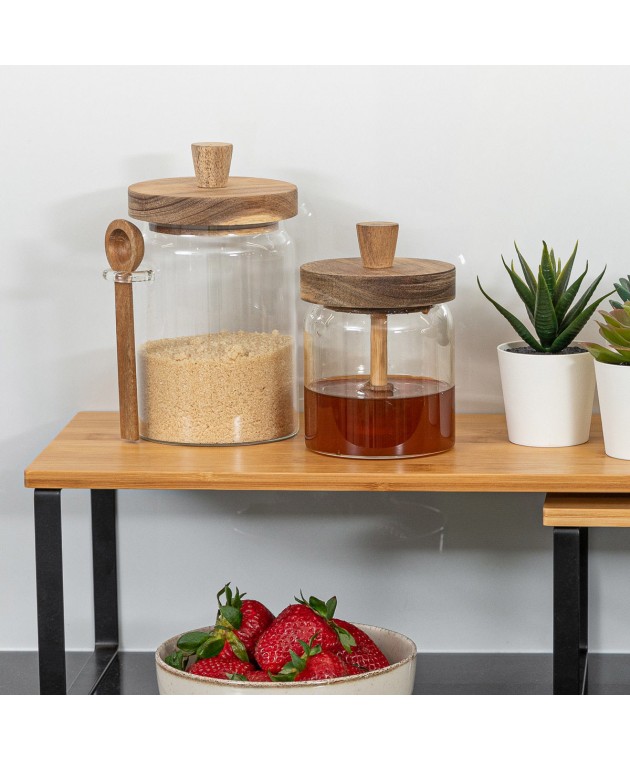 ESTIA ΔΟΧΕΙΟ ΑΠΟΘΗΚΕΥΣΗΣ ALLURE ΓΥΑΛΙΝΟ 850ml 9.7x12x17cm ΜΕ ΚΟΥΤΑΛΙ 