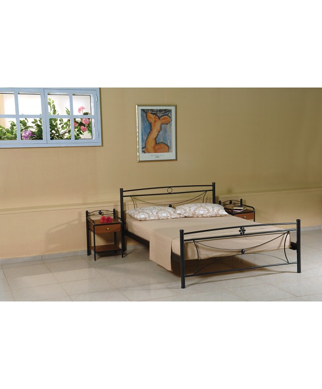 King Size Μεταλλικό Κρεβάτι Μαργαρίτα 168 x 208cm Κρεβάτια
