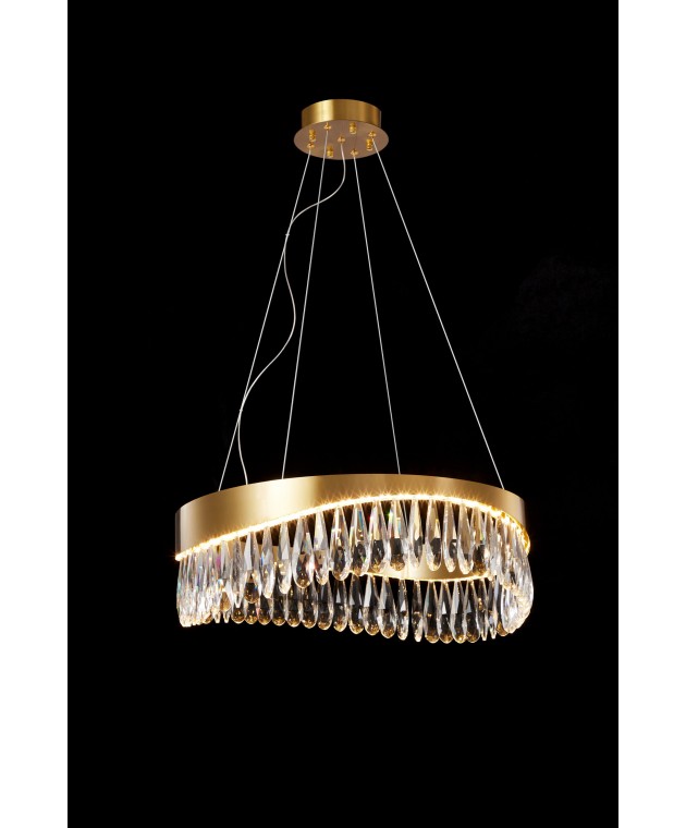 PDC 708-60 ΚΡΕΜΑΣΤΟ  LED ΣΑΝ  ΚΥΜΑ ΜΕ ΚΡΥΣΤΑΛΛΑ ΦΩΤΙΣΤΙΚΑ ΟΡΟΦΗΣ