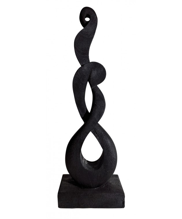 DEI - 03 ΞΥΛΙΝΗ ΦΙΓΟΥΡΑ ΜΑΥΡΗ 25Χ14Χ74 Πρόσωπα - Φιγούρες