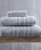 Πετσέτα προσώπου (50X90) LAURA SOFT GRAY, RYTHMOS HOME Πετσέτες Mπάνιου