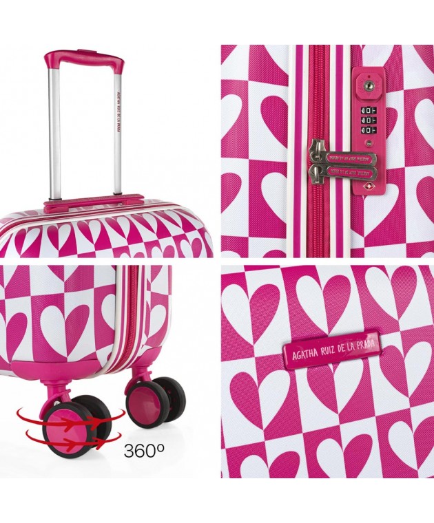 Βαλίτσα Καμπίνας AGATHA RUIZ DE LA PRADA Hearts Φούξια 134250-01 Παιδικές