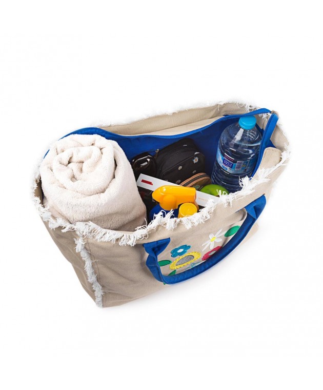 Τσάντα Θαλάσσης Lois Μπεζ 601101-01 44x34x18cm Τσάντες Θαλάσσης