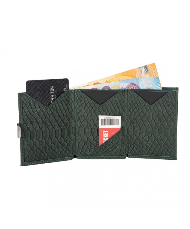 Πορτοφόλι Exentri Green Cobra EXW333 90x70x10mm Πορτοφόλια