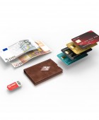 Πορτοφόλι Mini Exentri Hazelnut EXMIW420 90x60x10mm Πορτοφόλια