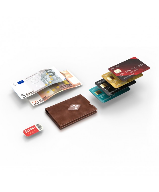 Πορτοφόλι Mini Exentri Hazelnut EXMIW420 90x60x10mm Πορτοφόλια