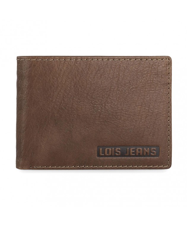 Πορτοφόλι Ανδρικό Δερμάτινο Lois 201401-02 Καφέ Ανοιχτό Πορτοφόλια