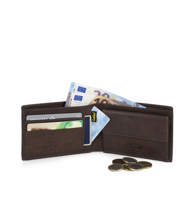Πορτοφόλι Ανδρικό Δερμάτινο Lois 201401-02 Καφέ Ανοιχτό Πορτοφόλια