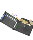 Πορτοφόλι Ανδρικό Δερμάτινο Lois 205208-02 Καφέ 11,5x9x1,5cm Πορτοφόλια