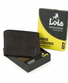 Πορτοφόλι Ανδρικό Δερμάτινο Lois Καφέ 202808-02 11x8x1cm Πορτοφόλια