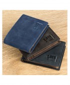 Πορτοφόλι Ανδρικό Δερμάτινο Lois Καφέ 202808-02 11x8x1cm Πορτοφόλια