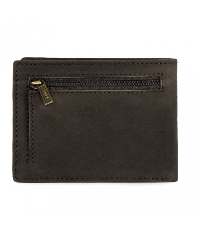 Πορτοφόλι Ανδρικό Δερμάτινο Lois Καφέ 202808-02 11x8x1cm Πορτοφόλια