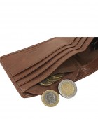 Πορτοφόλι Ανδρικό Δερμάτινο Skpat 205301-03 Καφέ Ανοιχτό 10x8x1cm Πορτοφόλια
