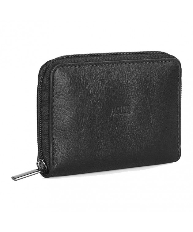 Πορτοφόλι με Μπρελόκ Ανδρικό JASLEN με RFID Δερμάτινο Μαύρο 204243-01  10.5 x 7 x 1 cm Πορτοφόλια