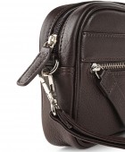 Τσαντάκι - Πορτοφόλι Χειρός Δερμάτινο Lois Καφέ 305985-02 21 x 14 x 5 cm Πορτοφόλια