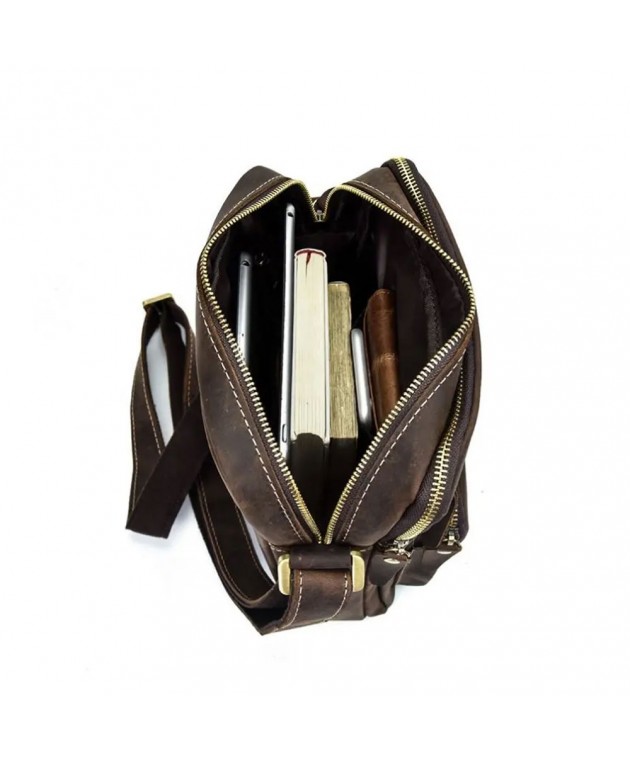 Τσαντάκι ώμου Δερμάτινο Amber Καφέ AM2020 Τσαντάκια  Ώμου