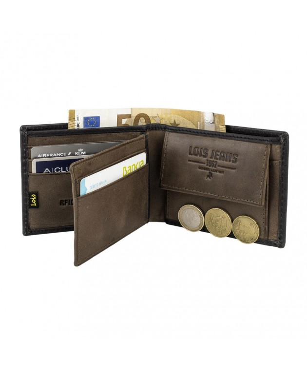 Πορτοφόλι Ανδρικό Δερμάτινο Lois 202211-02 Καφέ Πορτοφόλια