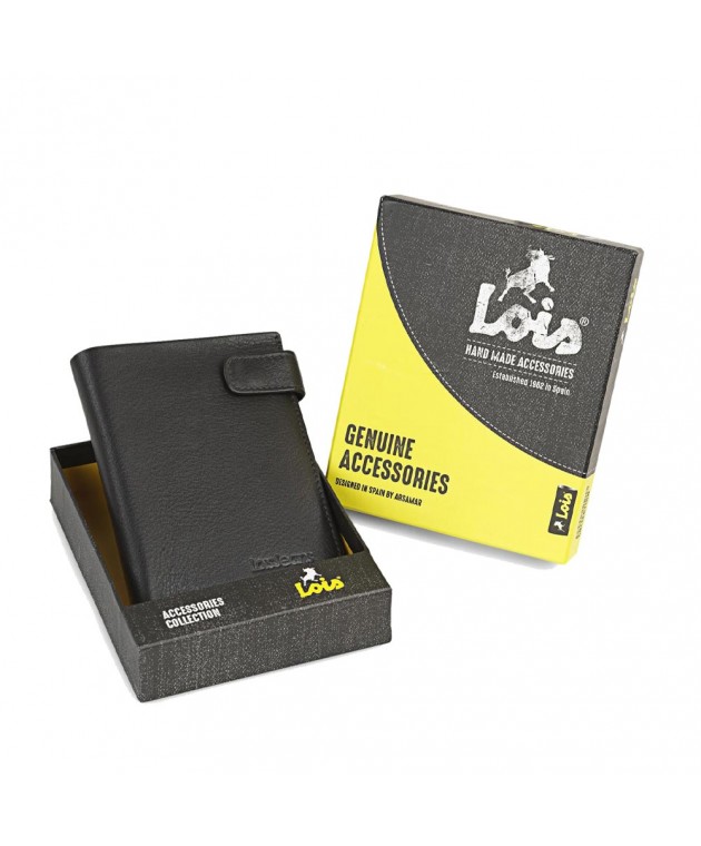 Πορτοφόλι Ανδρικό Δερμάτινο Lois 205232-02 Καφέ 112,5x9,5x2cm Πορτοφόλια