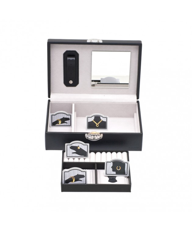 Θήκη Κοσμημάτων DAVIDTS Μαύρο 367201-01  24,5 (Π) x 16(Β) x 7,5(Υ) cm Θήκες Κοσμημάτων/Ρολογιών