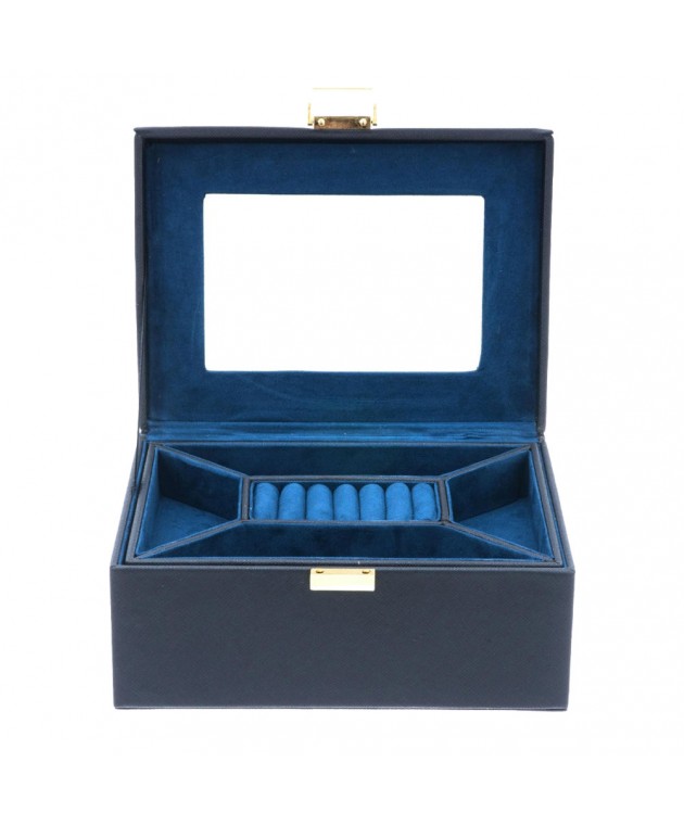 Θήκη Κοσμημάτων DAVIDTS Μαύρο/Μπλε 333159-19  21,5 x 18,50 x 11,50 cm Θήκες Κοσμημάτων/Ρολογιών