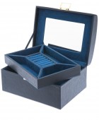Θήκη Κοσμημάτων DAVIDTS Μαύρο/Μπλε 333159-19  21,5 x 18,50 x 11,50 cm Θήκες Κοσμημάτων/Ρολογιών