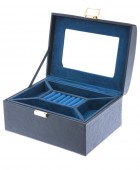 Θήκη Κοσμημάτων DAVIDTS Μαύρο/Μπλε 333159-19  21,5 x 18,50 x 11,50 cm Θήκες Κοσμημάτων/Ρολογιών