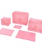 Τσάντες οργάνωσης βαλίτσας AMBER 6 τεμάχια Ροζ AM2001 Αξεσουάρ