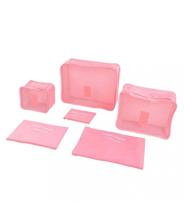 Τσάντες οργάνωσης βαλίτσας AMBER 6 τεμάχια Ροζ AM2001 Αξεσουάρ
