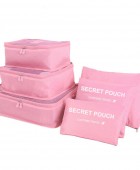 Τσάντες οργάνωσης βαλίτσας AMBER 6 τεμάχια Ροζ AM2001 Αξεσουάρ