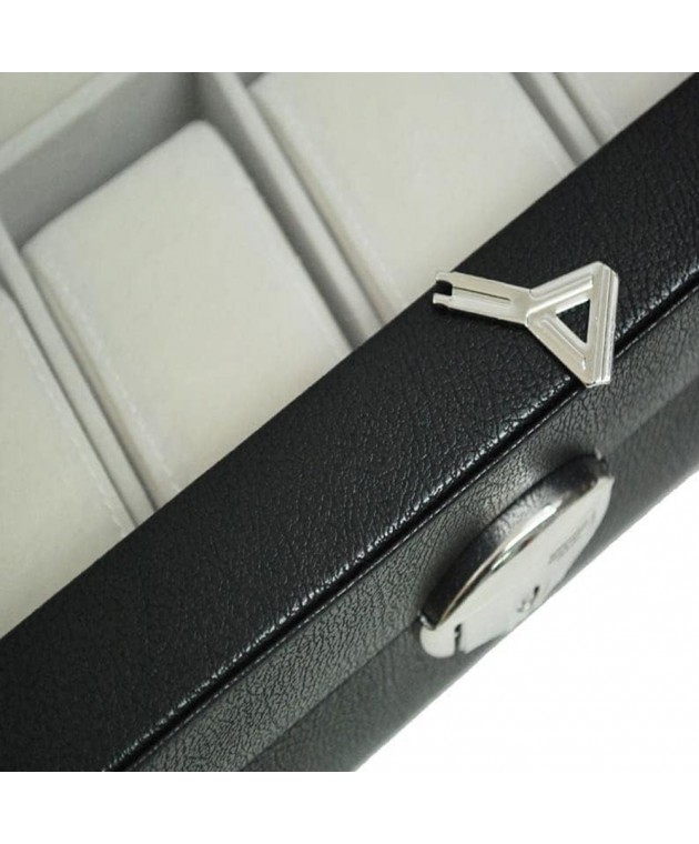 Θήκη Ρολογιών DAVIDTS Μαύρο - Γνήσιο Δέρμα 378812-01  31.5 x 8x 21.5 Θήκες Κοσμημάτων/Ρολογιών