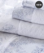 Σετ πετσέτες μπάνιου 3 τεμ. (σε σακούλα) LUCETTE BLUE, RYTHMOS HOME Σετ πετσέτες Mπάνιου