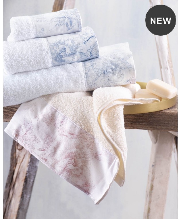 Σετ πετσέτες μπάνιου 3 τεμ. (σε σακούλα) LUCETTE BLUE, RYTHMOS HOME Σετ πετσέτες Mπάνιου