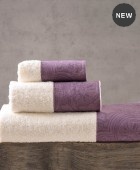 Σετ πετσέτες μπάνιου 3 τεμ. (σε σακούλα) CHARISMA ECRU-PURPLE, RYTHMOS HOME Σετ πετσέτες Mπάνιου