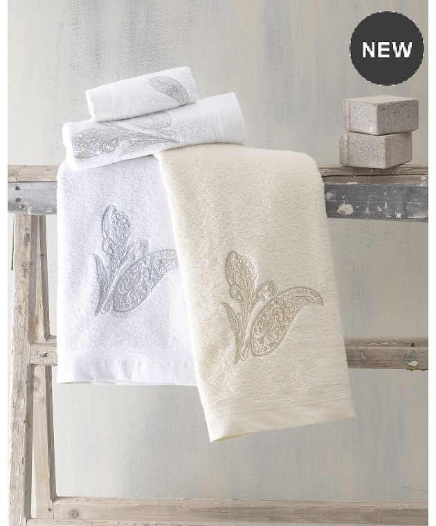 Σετ πετσέτες μπάνιου 3 τεμ. DALE ECRU, RYTHMOS HOME Σετ πετσέτες Mπάνιου