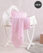 Σεντόνι λίκνου (80Χ110) BLAZE PINK, RYTHMOS HOME Βρεφικά Σεντόνια Λίκνου-Καλαθούνας
