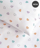 Σετ παπλωματοθήκη κούνιας (110Χ160) TINY HEART WHITE, RYTHMOS HOME Βρεφικές Παπλωματοθήκες