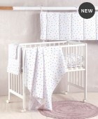 Σετ παπλωματοθήκη κούνιας (110Χ160) TINY HEART WHITE, RYTHMOS HOME Βρεφικές Παπλωματοθήκες
