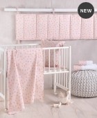 Σετ σεντόνια κούνιας (120Χ160) TINY HEART SALMON, RYTHMOS HOME Βρεφικά Σεντόνια