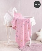 Σεντόνι λίκνου (80Χ110) VENUS PINK, RYTHMOS HOME Βρεφικά Σεντόνια Λίκνου-Καλαθούνας