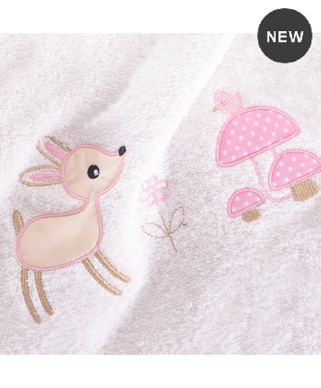 Σετ πετσέτες βρεφικές 2 τεμ. FLOPPY PINK, RYTHMOS HOME Βρεφικές Πετσέτες