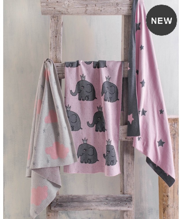 Κουβέρτα βαμβακερή αγκαλιάς (80X100) ORION PINK, RYTHMOS HOME Βαμβακερές Κουβέρτες