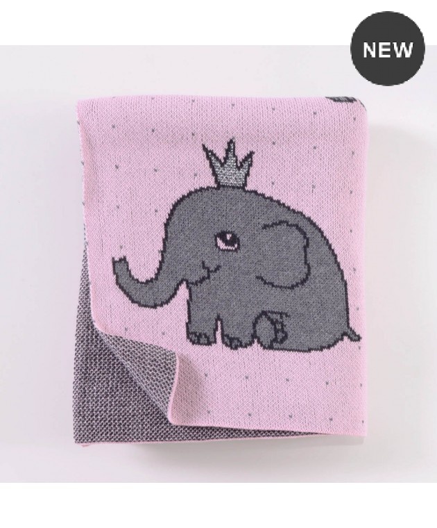 Κουβέρτα βαμβακερή αγκαλιάς (80X100) ELEPHANT, RYTHMOS HOME Βαμβακερές Κουβέρτες