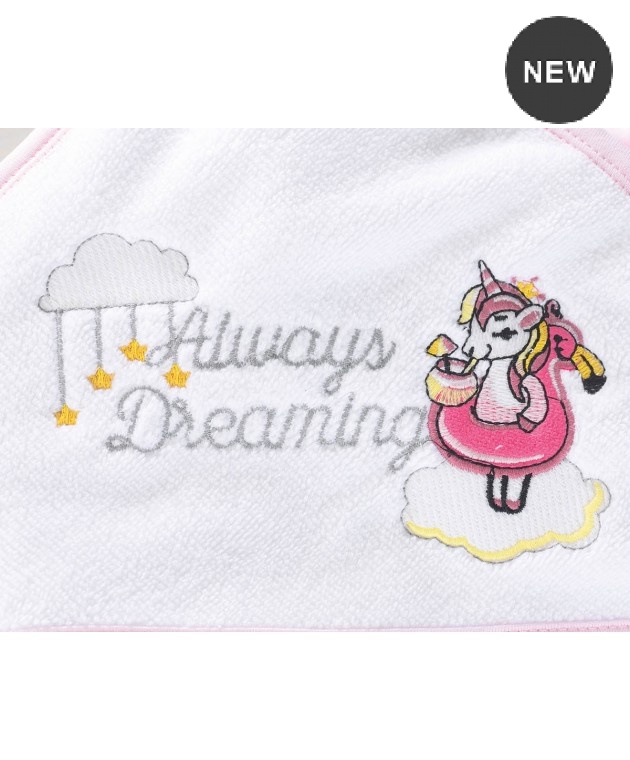 Σετ βρεφική κάπα με γαντάκι PINK UNICORN (σε σακούλα), RYTHMOS HOME Βρεφικές Κάπες
